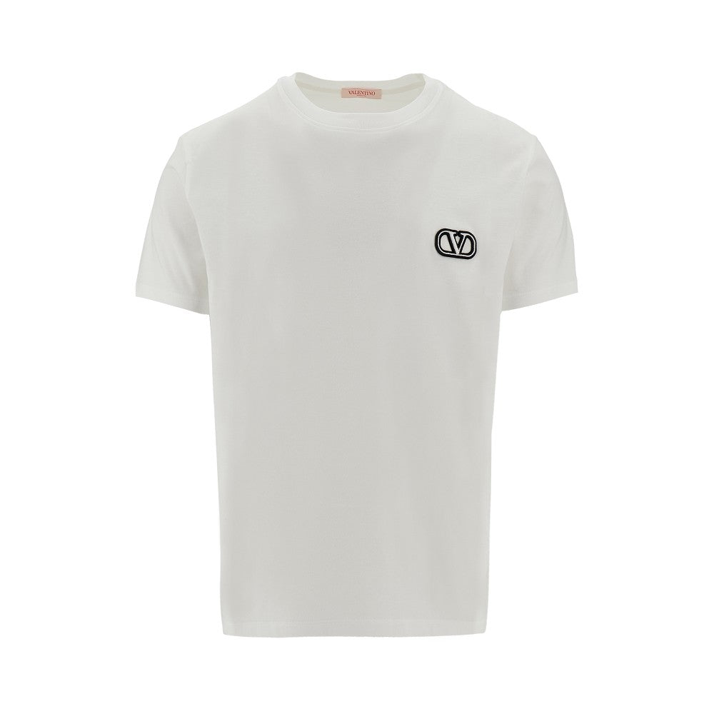 T-shirt in cotone con patch VLogo Signature