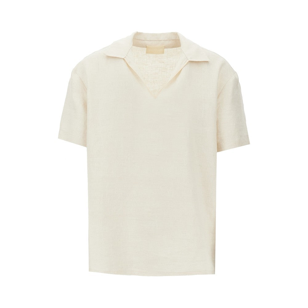 Camicia in lino a manica corta