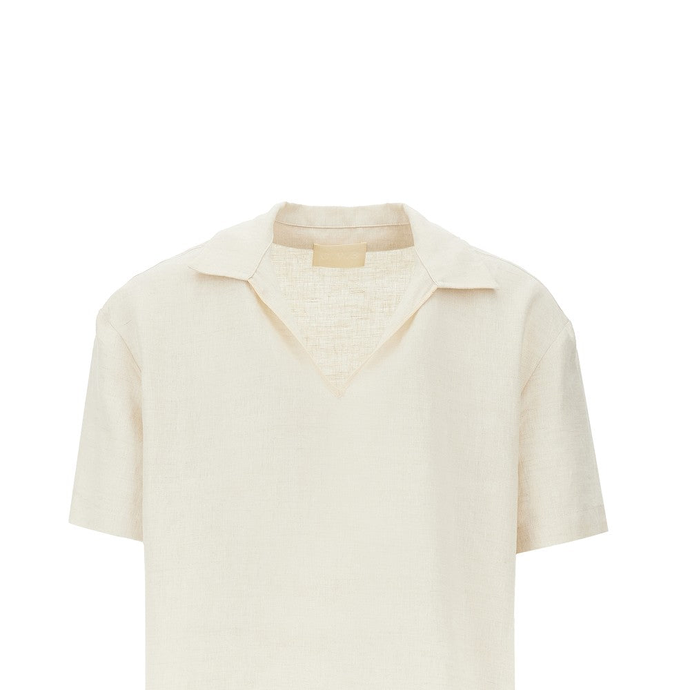 Camicia in lino a manica corta