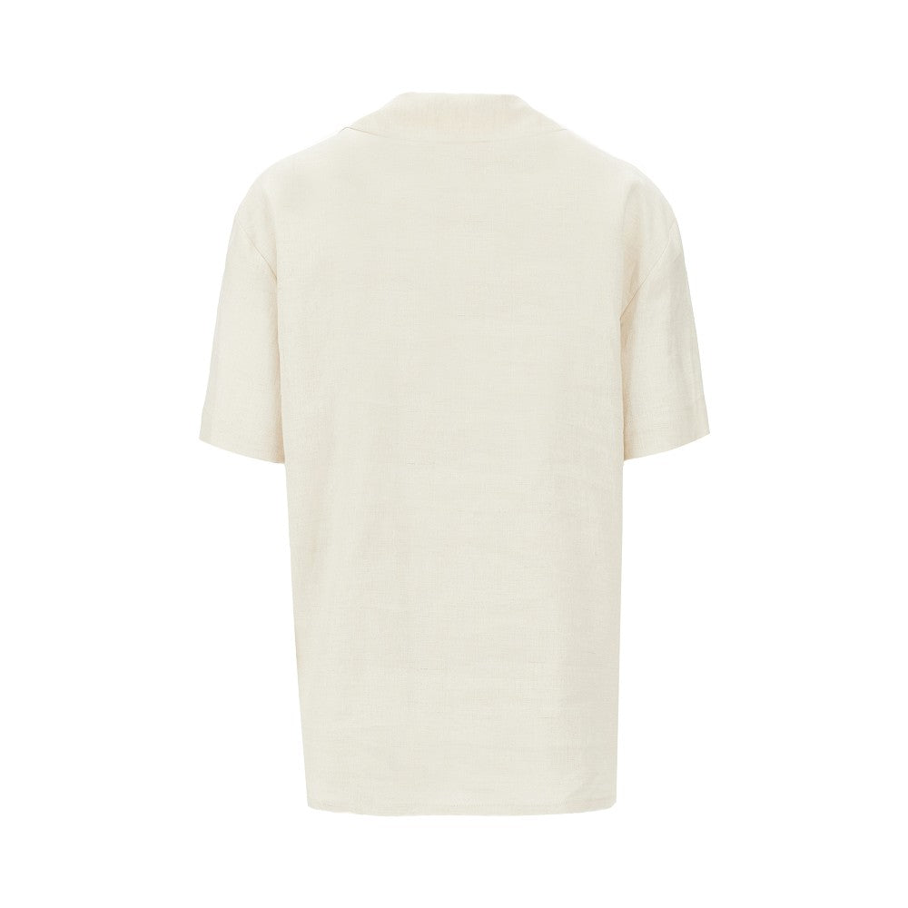 Camicia in lino a manica corta