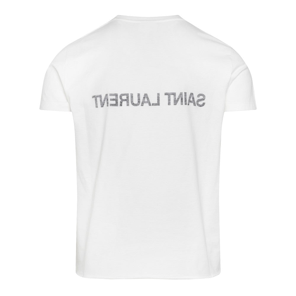 T-shirt con logo rovesciato