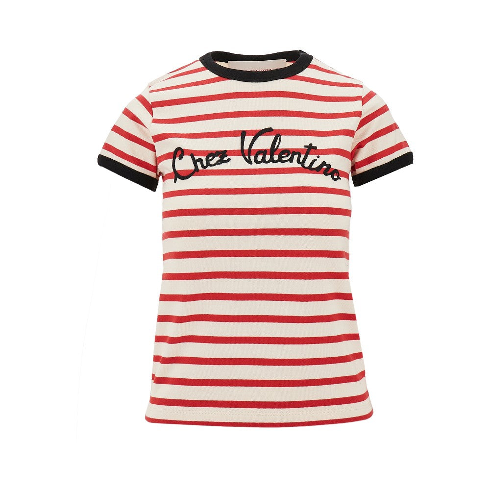 T-shirt con ricamo 'Chez Valentino'