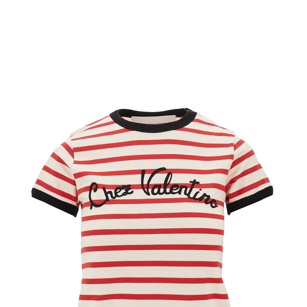 T-shirt con ricamo 'Chez Valentino'