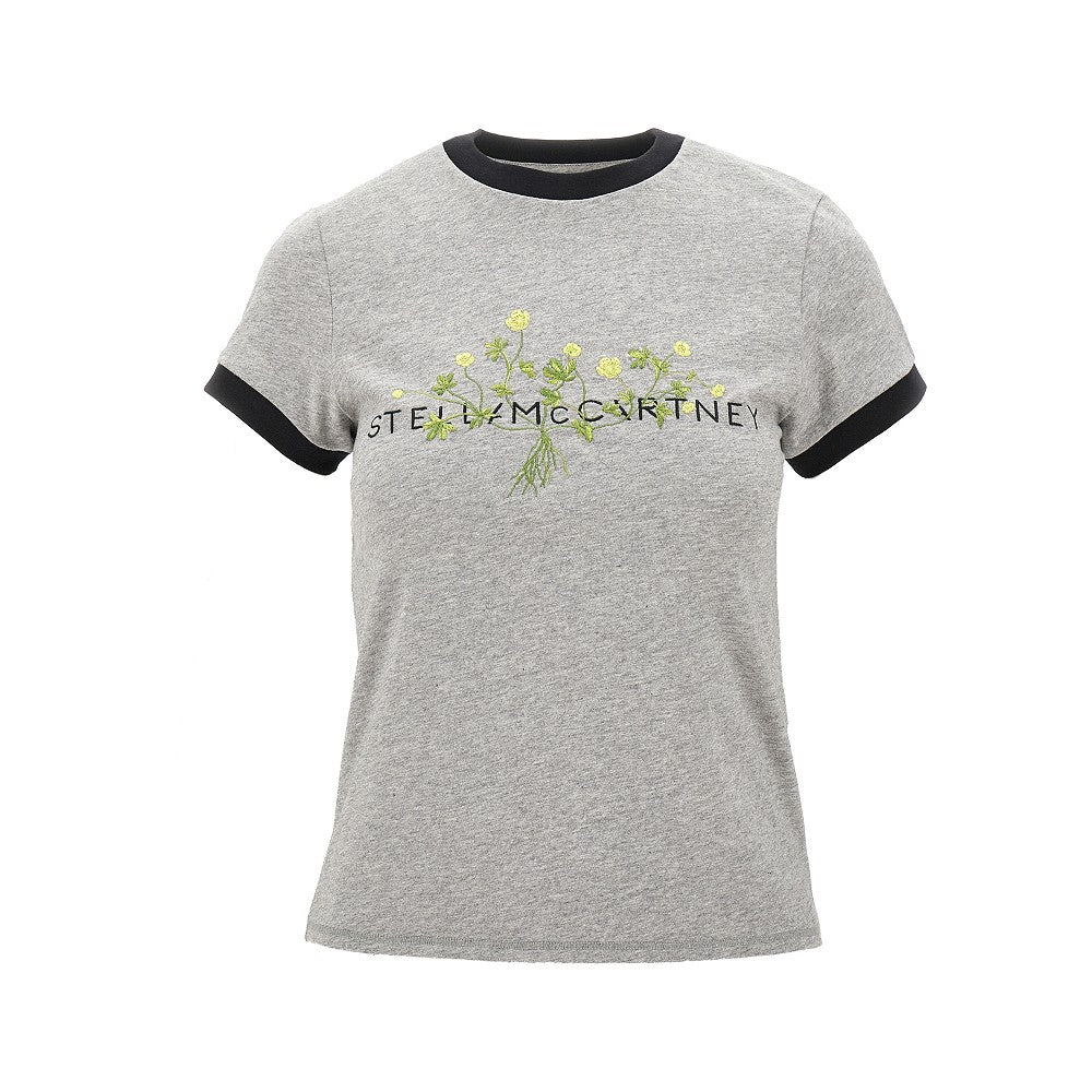 Floral embroidery T-shirt