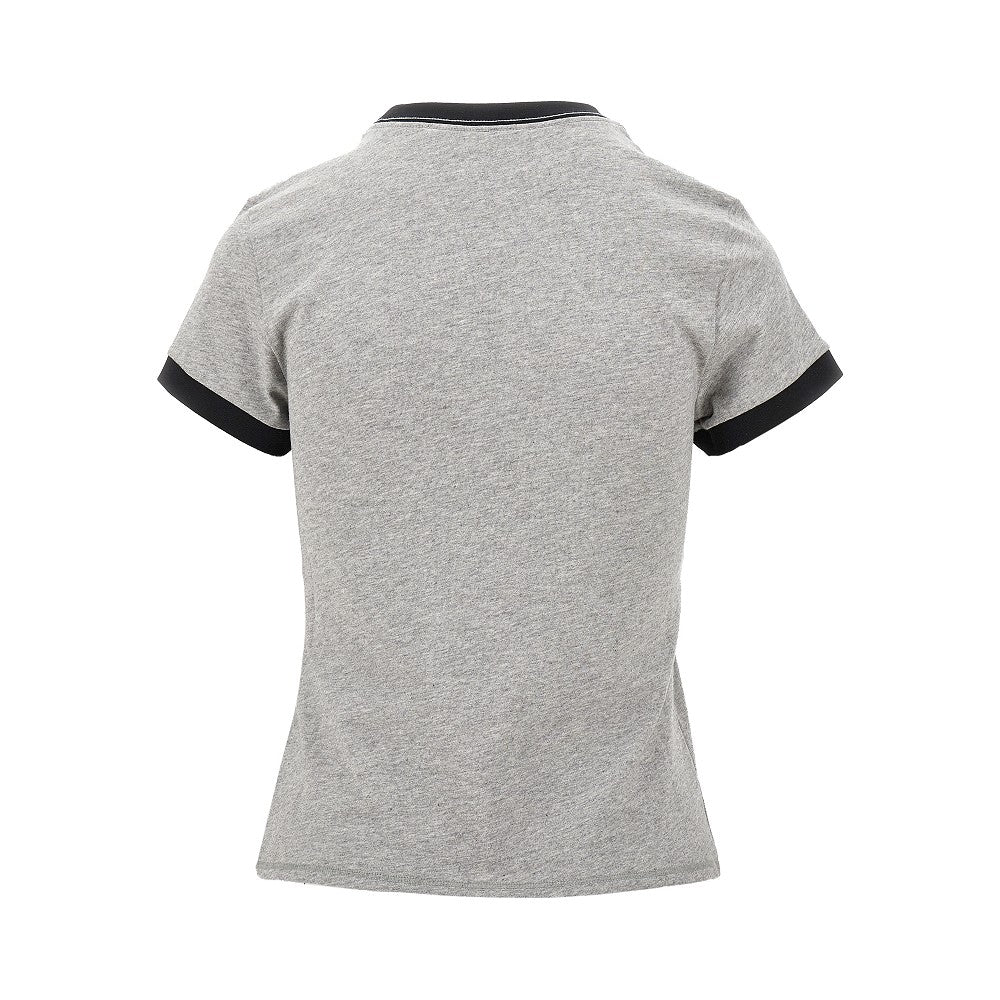Floral embroidery T-shirt