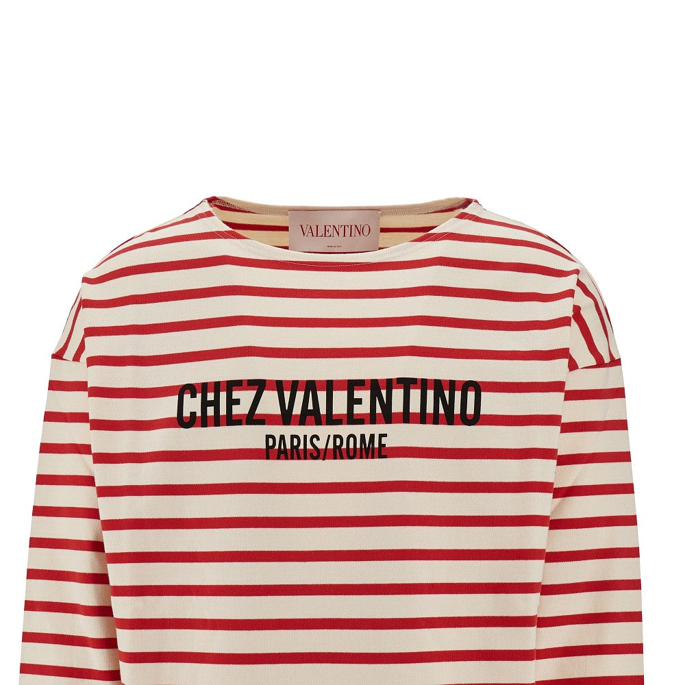 'Chez Valentino' striped T-shirt
