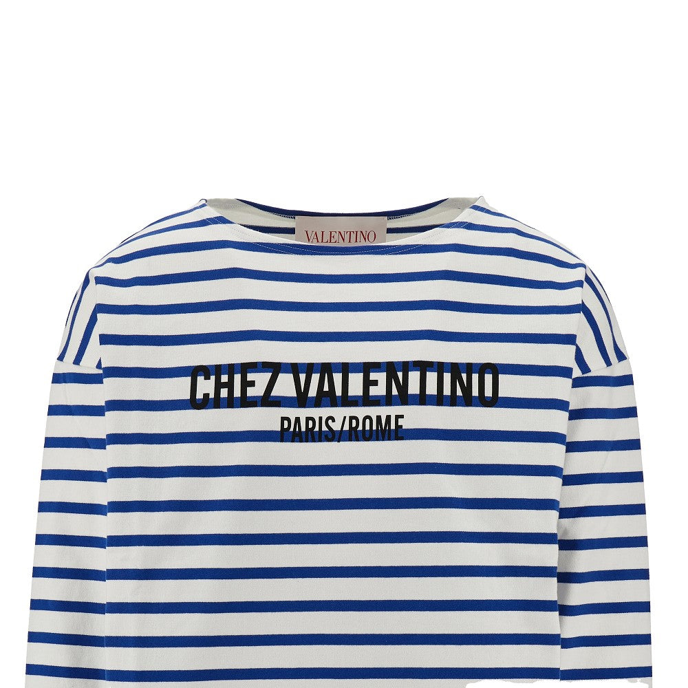 T-shirt a righe 'Chez Valentino'
