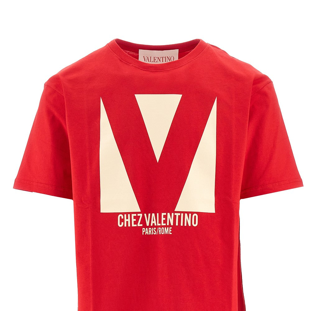 'Chez Valentino' print T-shirt