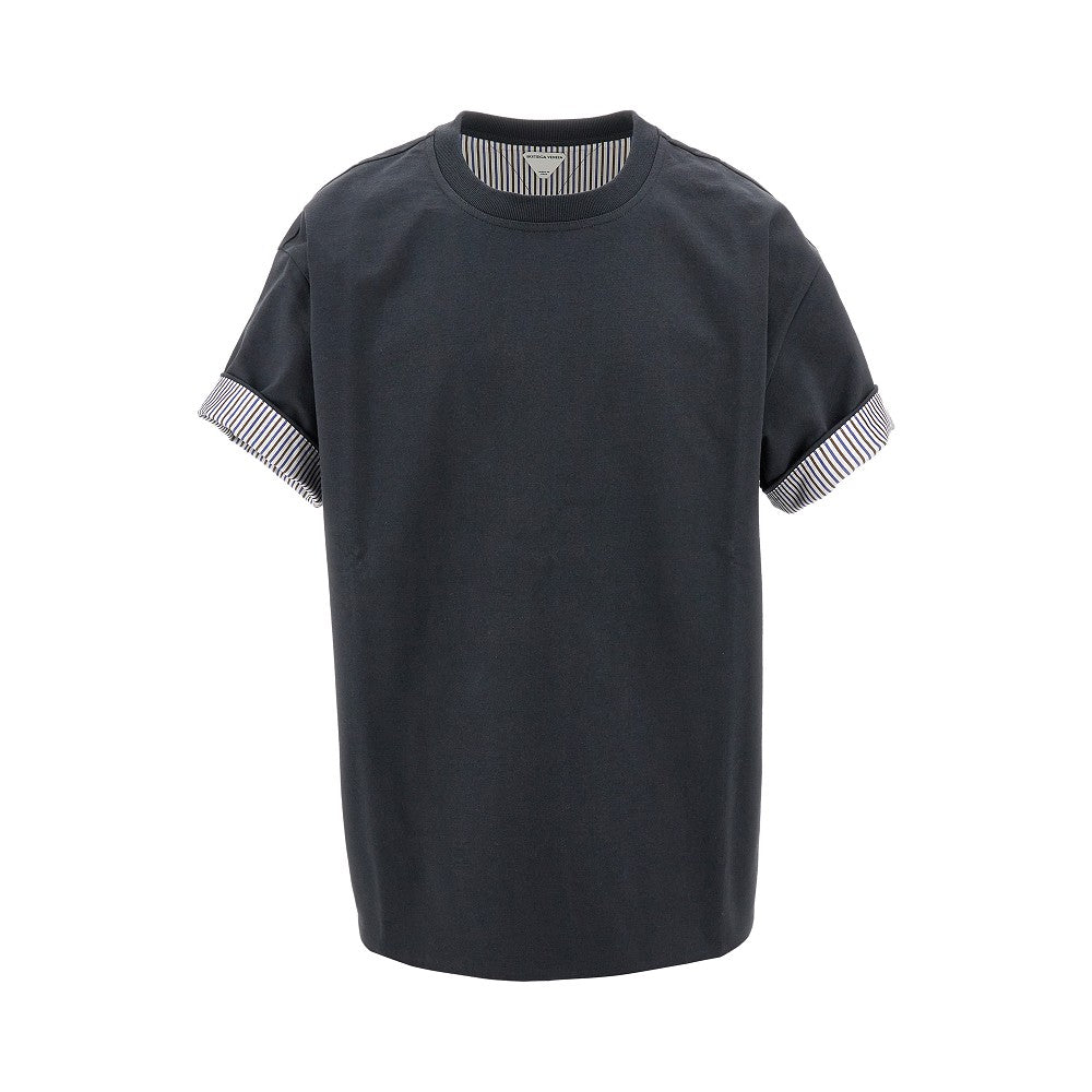 T-shirt con fodera a righe