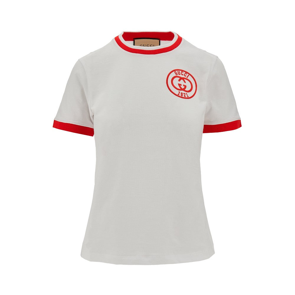 T-shirt con ricamo 'Incrocio GG Gucci 1921'