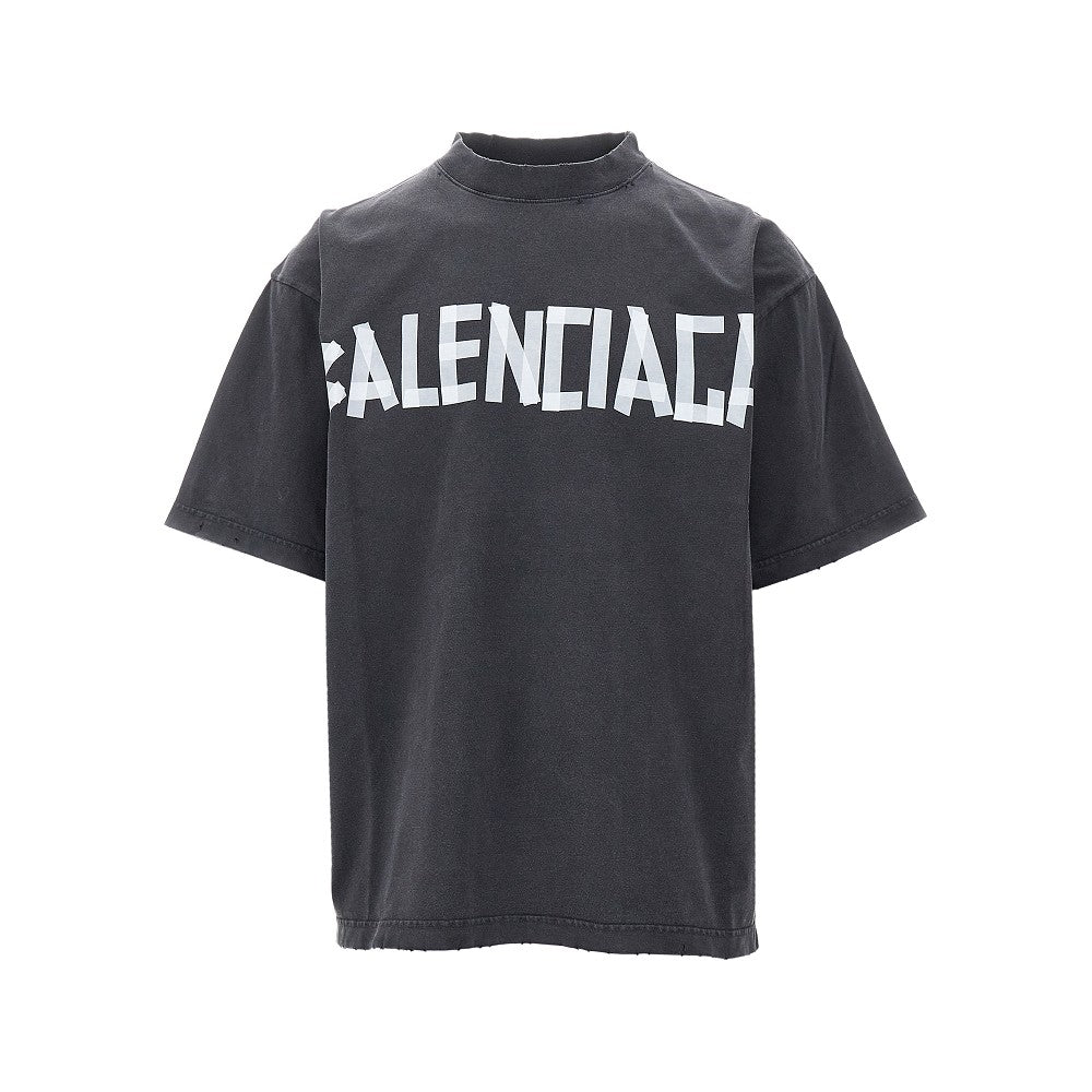 T-shirt 'Tape Type' con effetto distressed