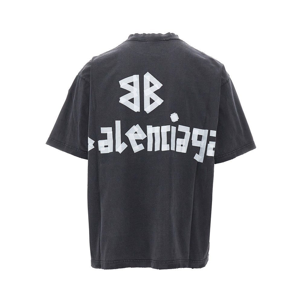 'Tape Type' distressed T-shirt