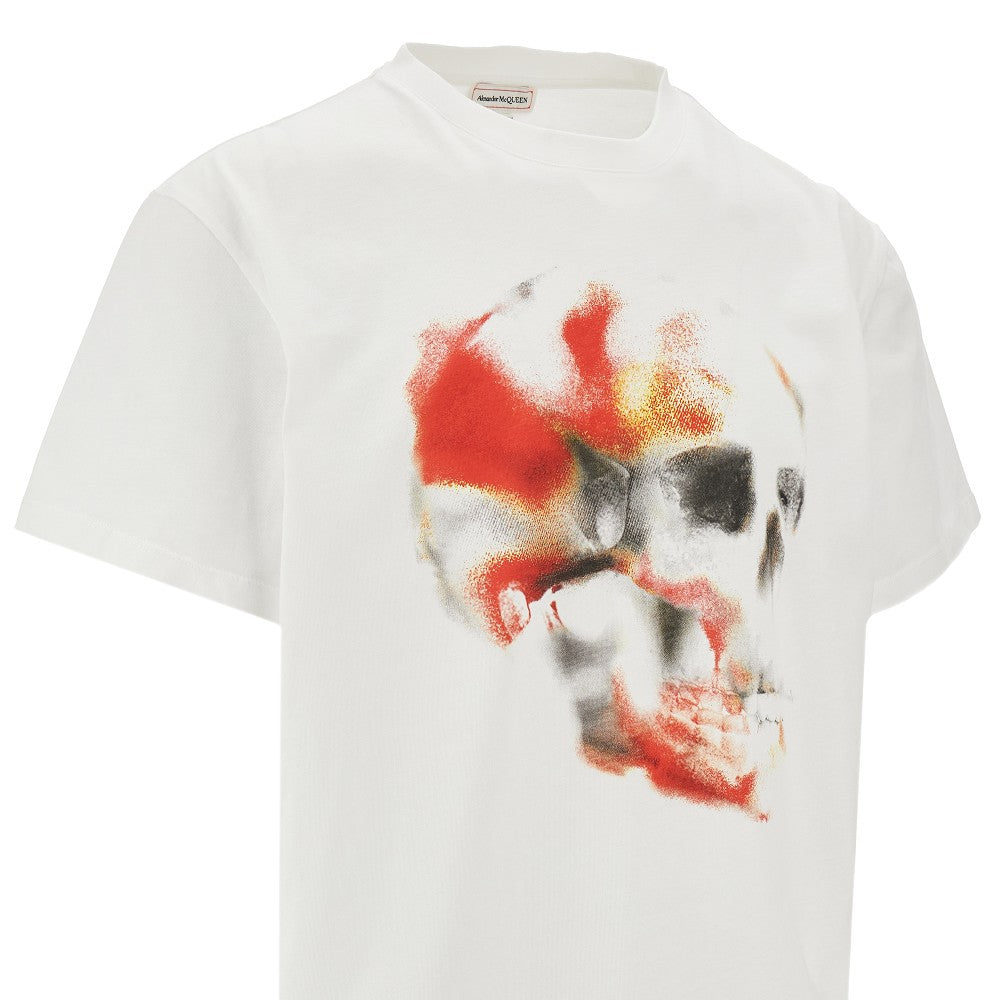 T-shirt con stampa 'Obscured Skull'