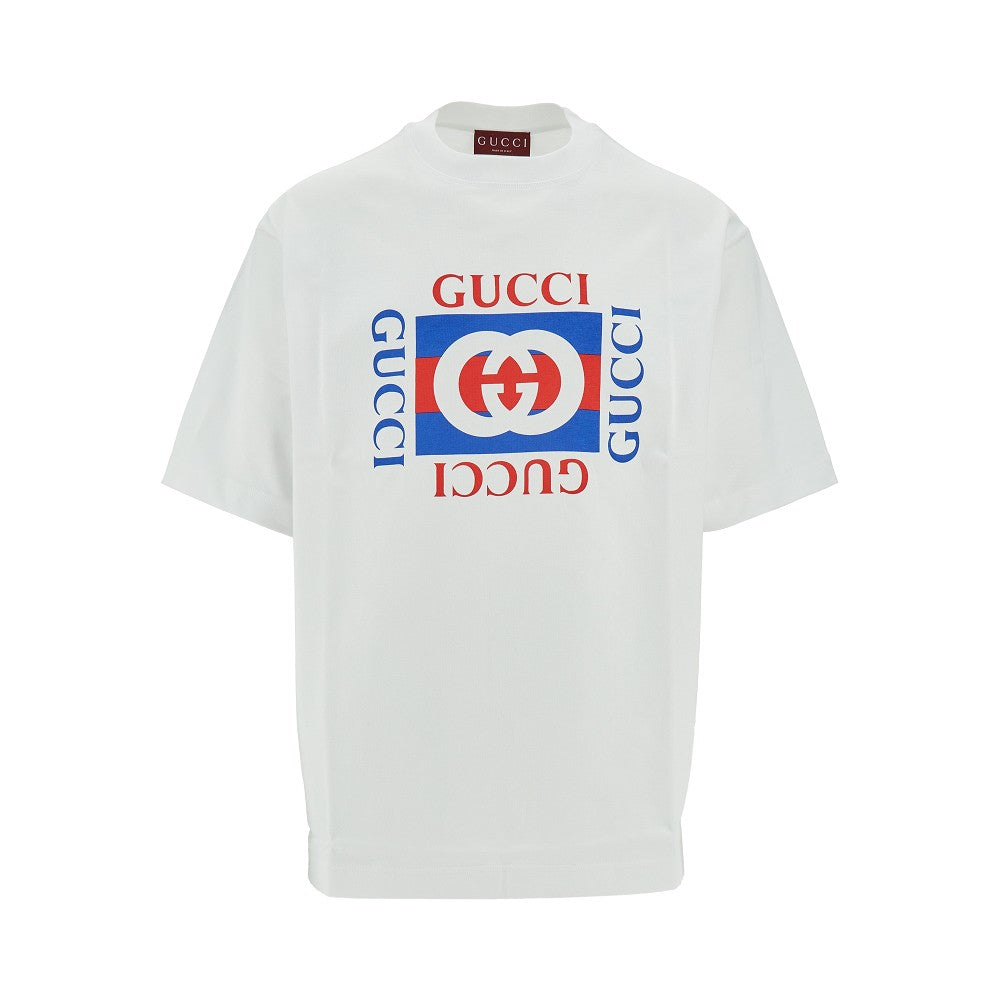 T-shirt oversize con stampa logo