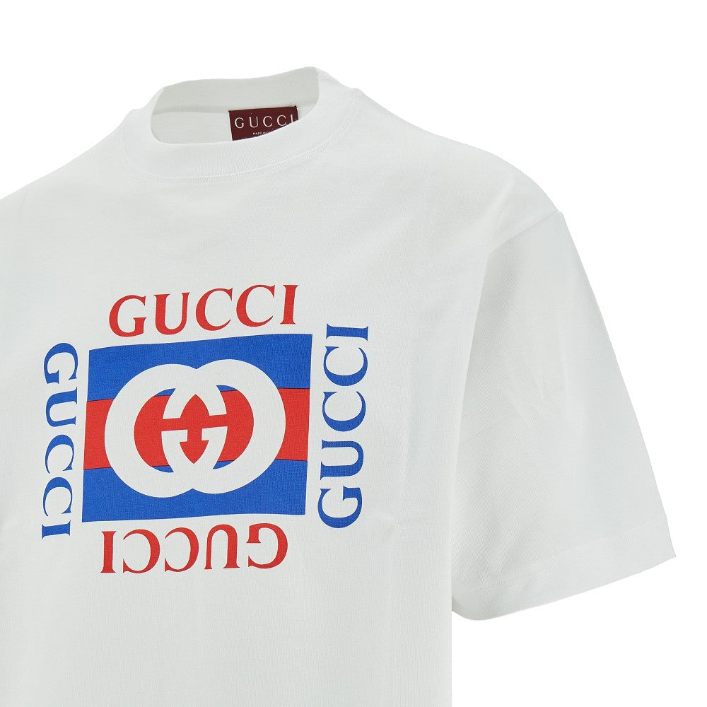 T-shirt oversize con stampa logo