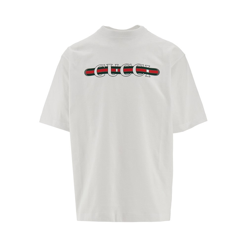 T-shirt oversize con stampa logo