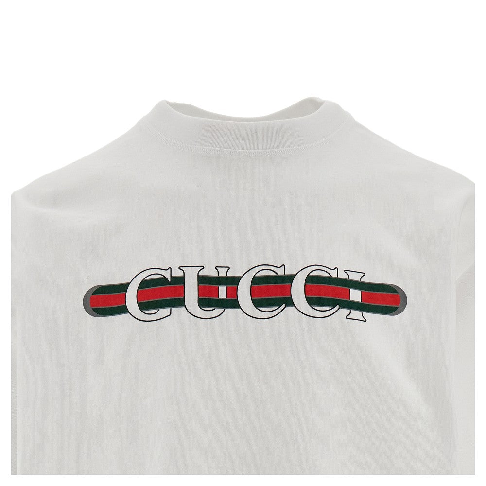 T-shirt oversize con stampa logo