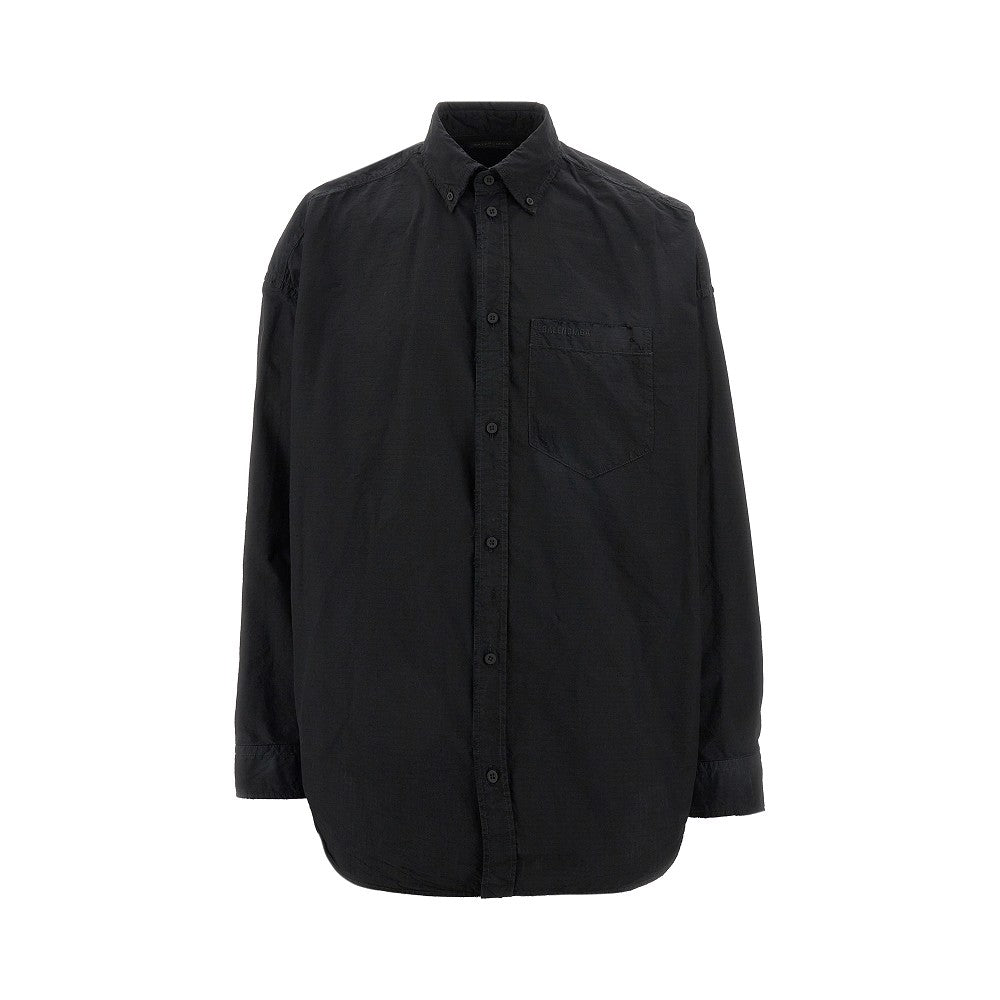 Cotton-blend Large Fit Cocoon shirt