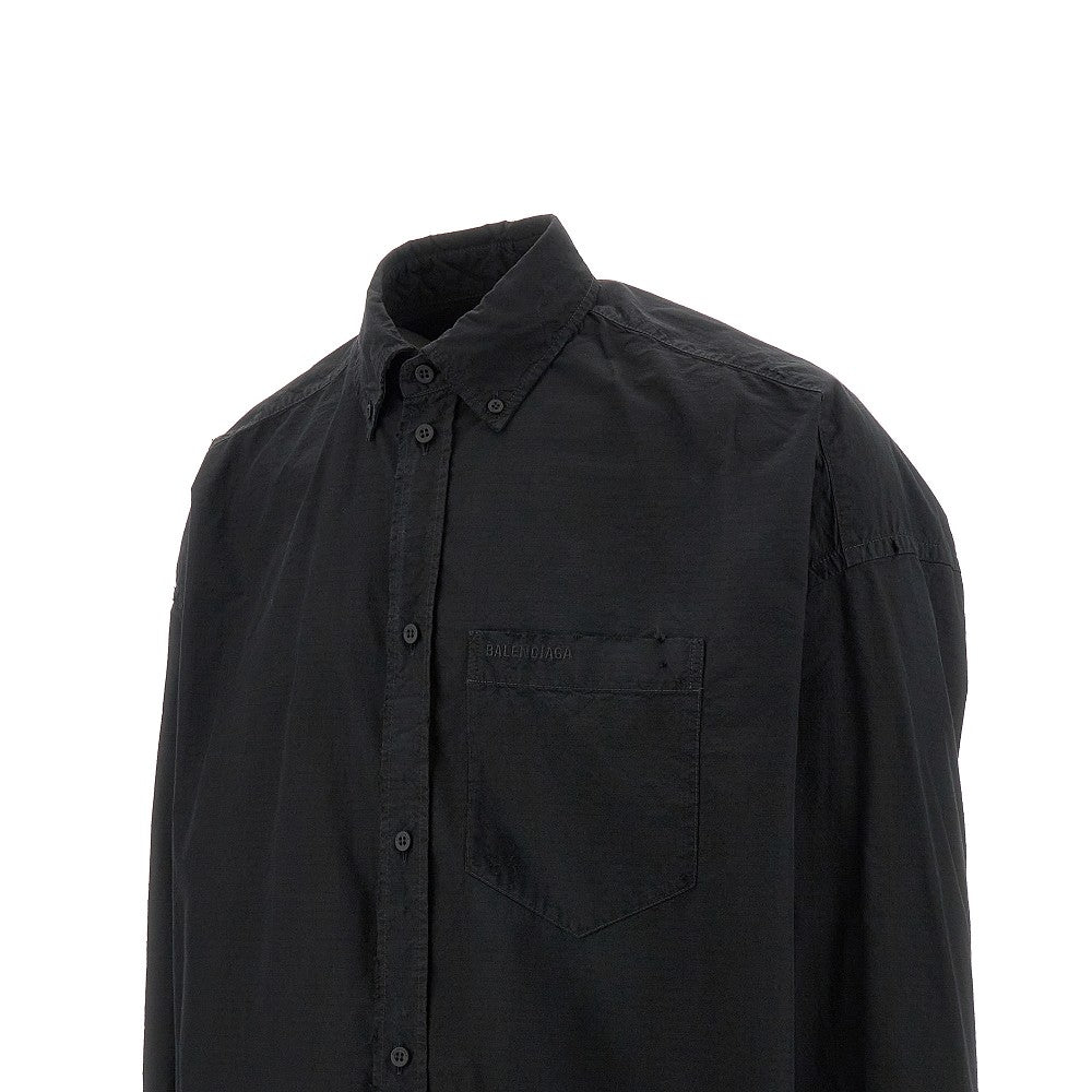 Cotton-blend Large Fit Cocoon shirt