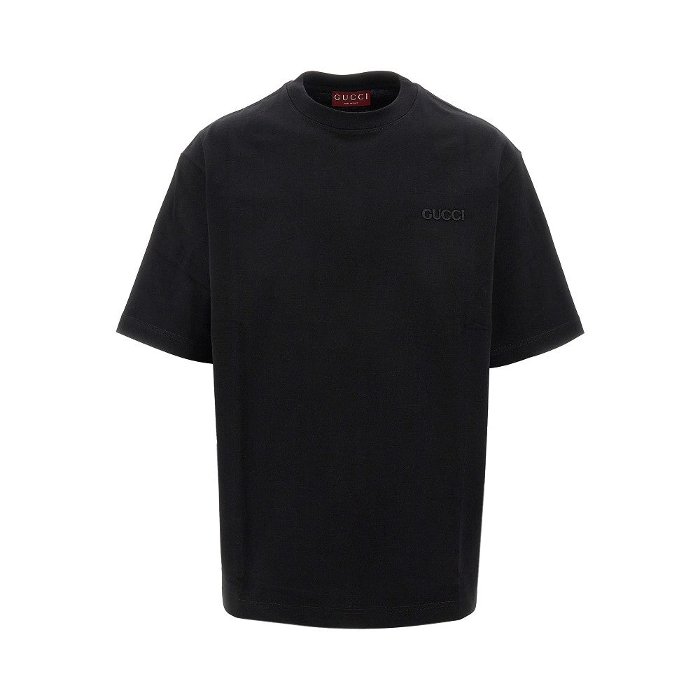 T-shirt oversize con patch logo