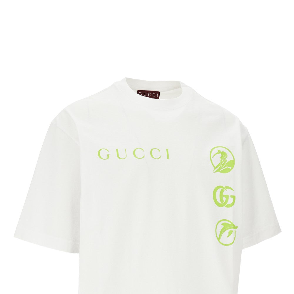 T-shirt oversize in jersey tinto capo