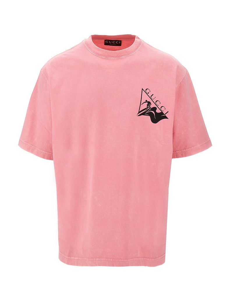 T-shirt oversize in jersey tinto capo