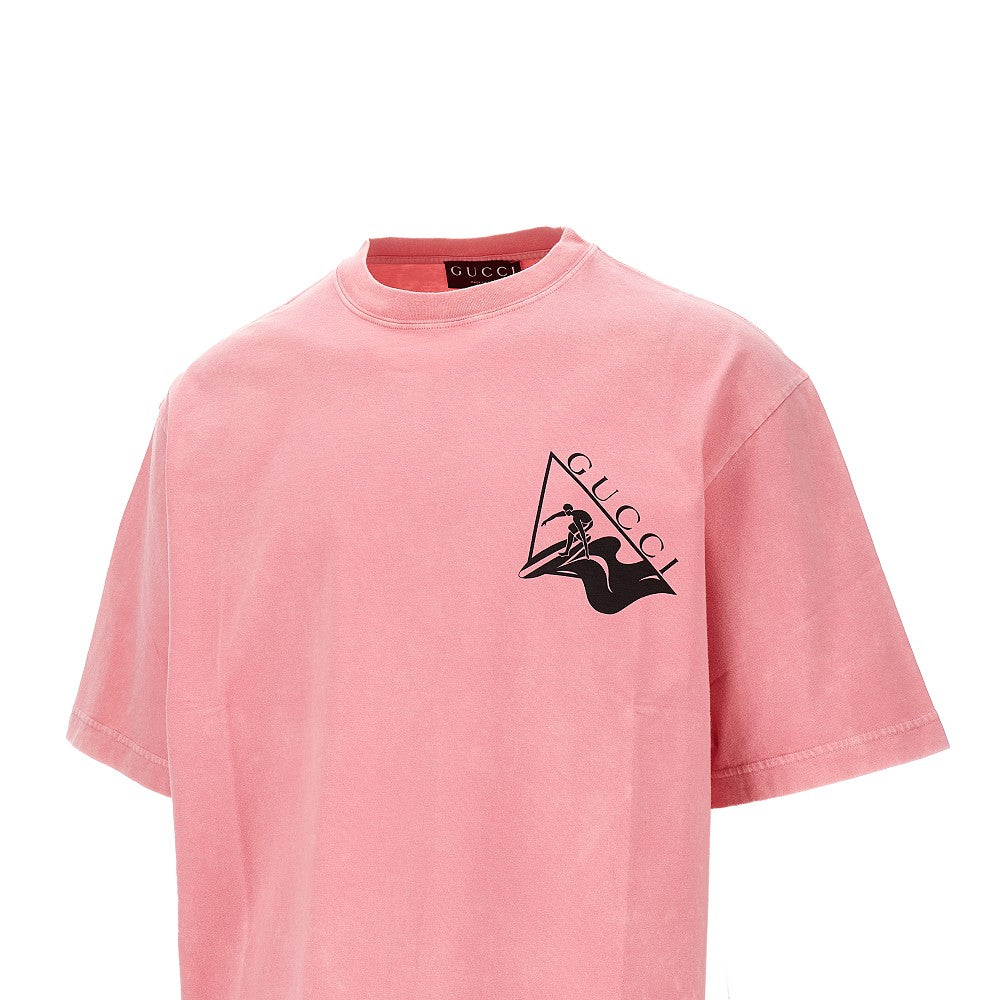 T-shirt oversize in jersey tinto capo