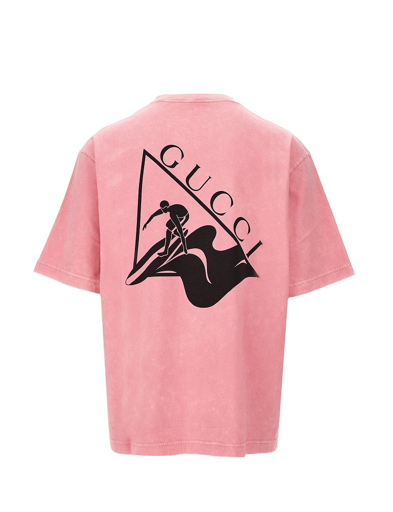 T-shirt oversize in jersey tinto capo