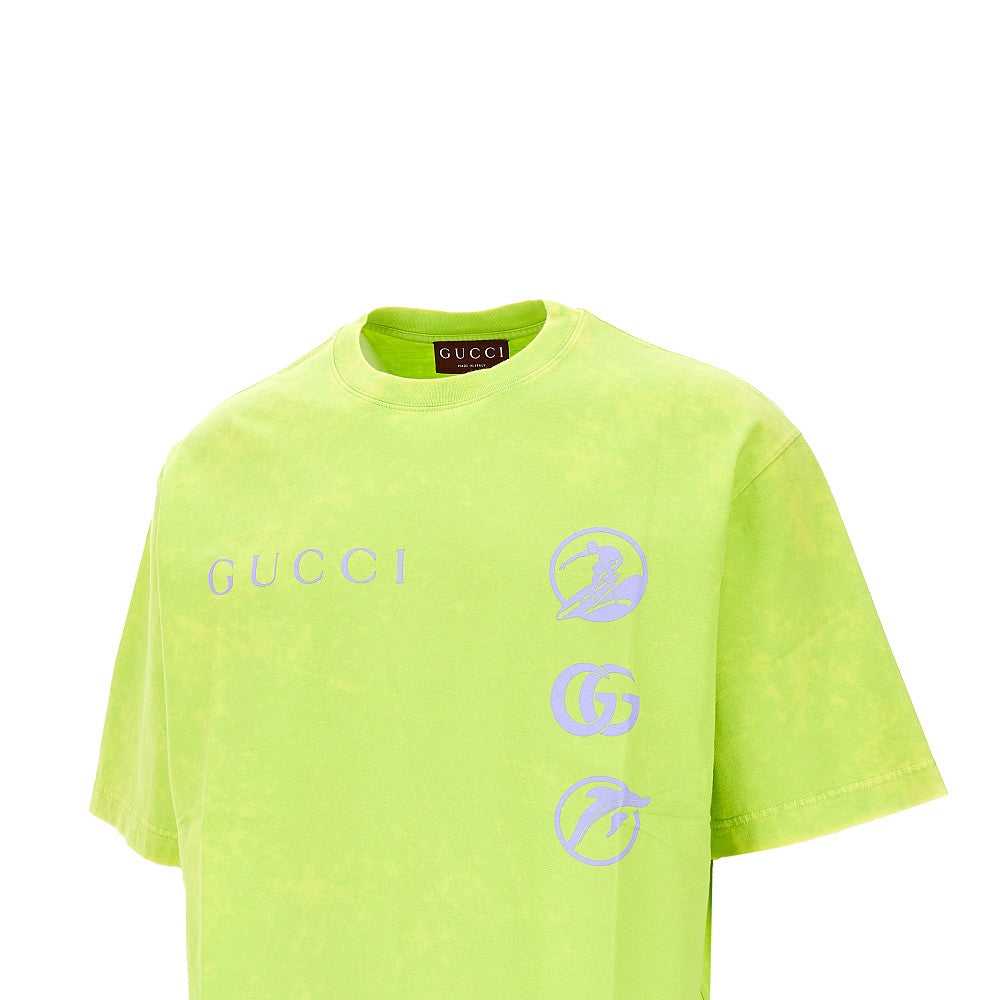 T-shirt oversize in jersey tinto capo