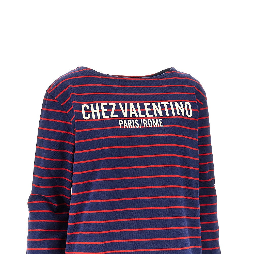 'Chez Valentino' striped T-shirt