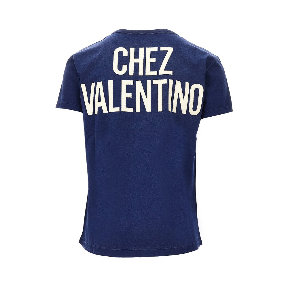 T-shirt con stampa e ricamo 'Chez Valentino'