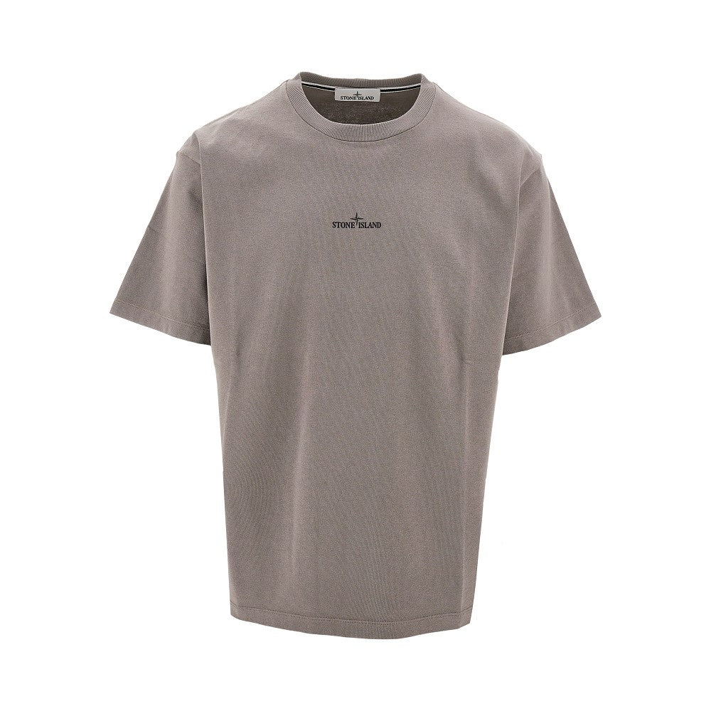 T-shirt con stampa logo effetto spray