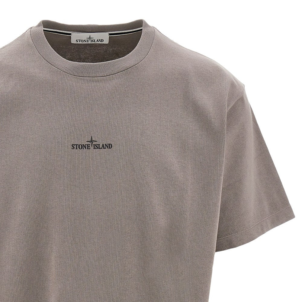 T-shirt con stampa logo effetto spray
