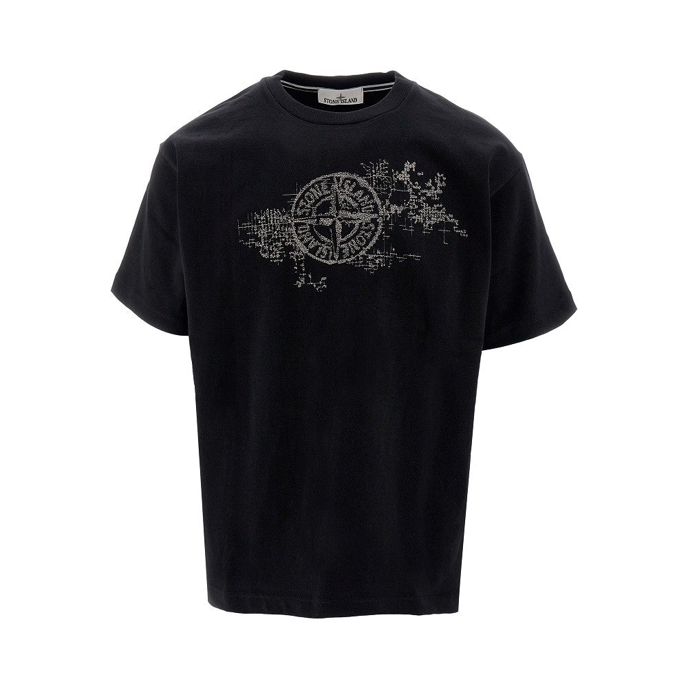 T-shirt con logo ricamato