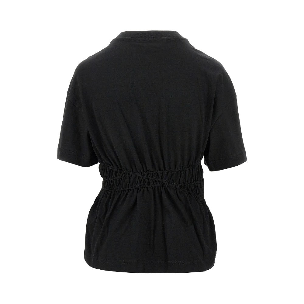 T-shirt in cotone con arricciature