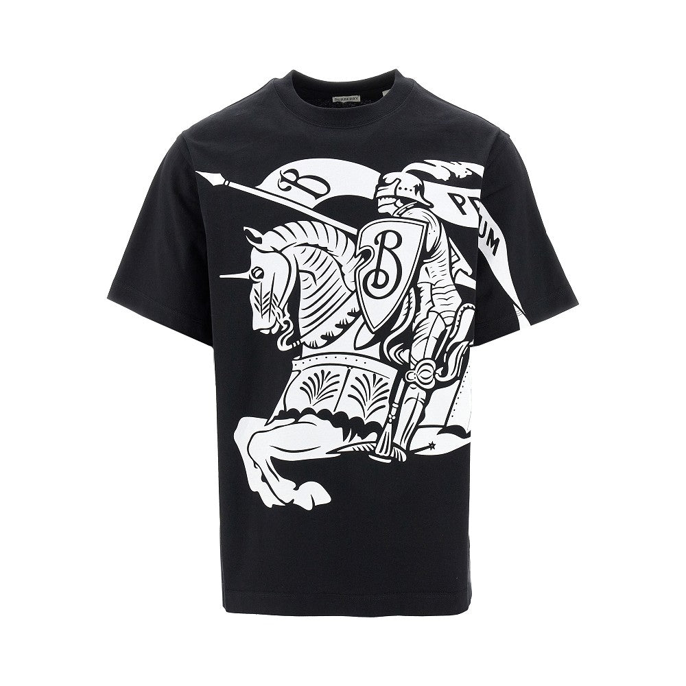 T-shirt con stampa 'Equestrian Knight Design'