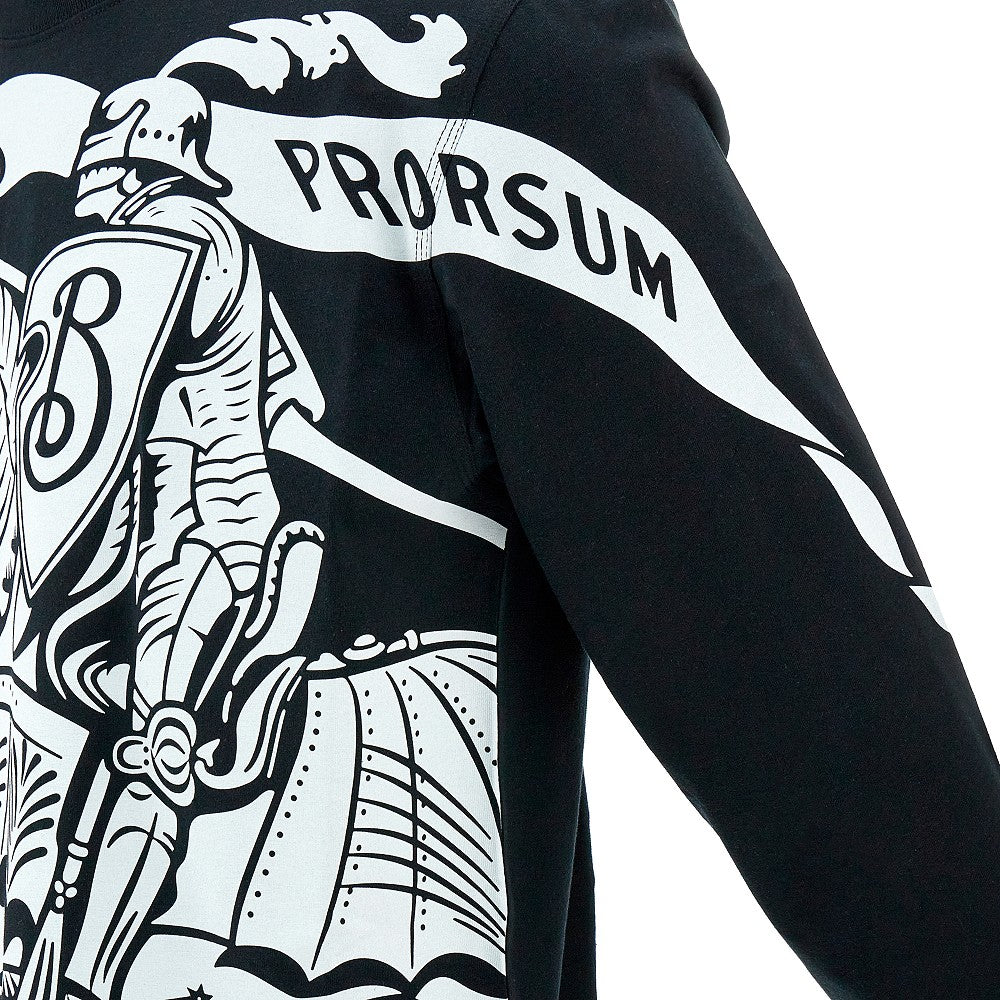 T-shirt con stampa 'Equestrian Knight Design'