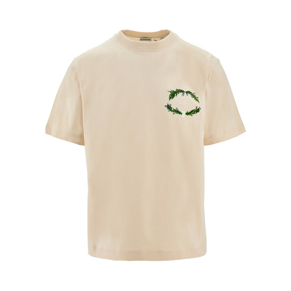 T-shirt con logo ricamato
