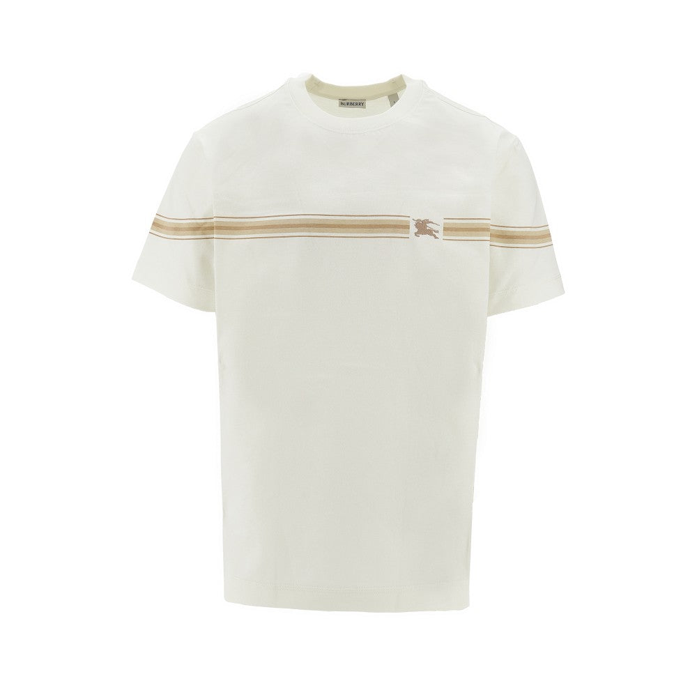 T-shirt con riga e ricamo EKD