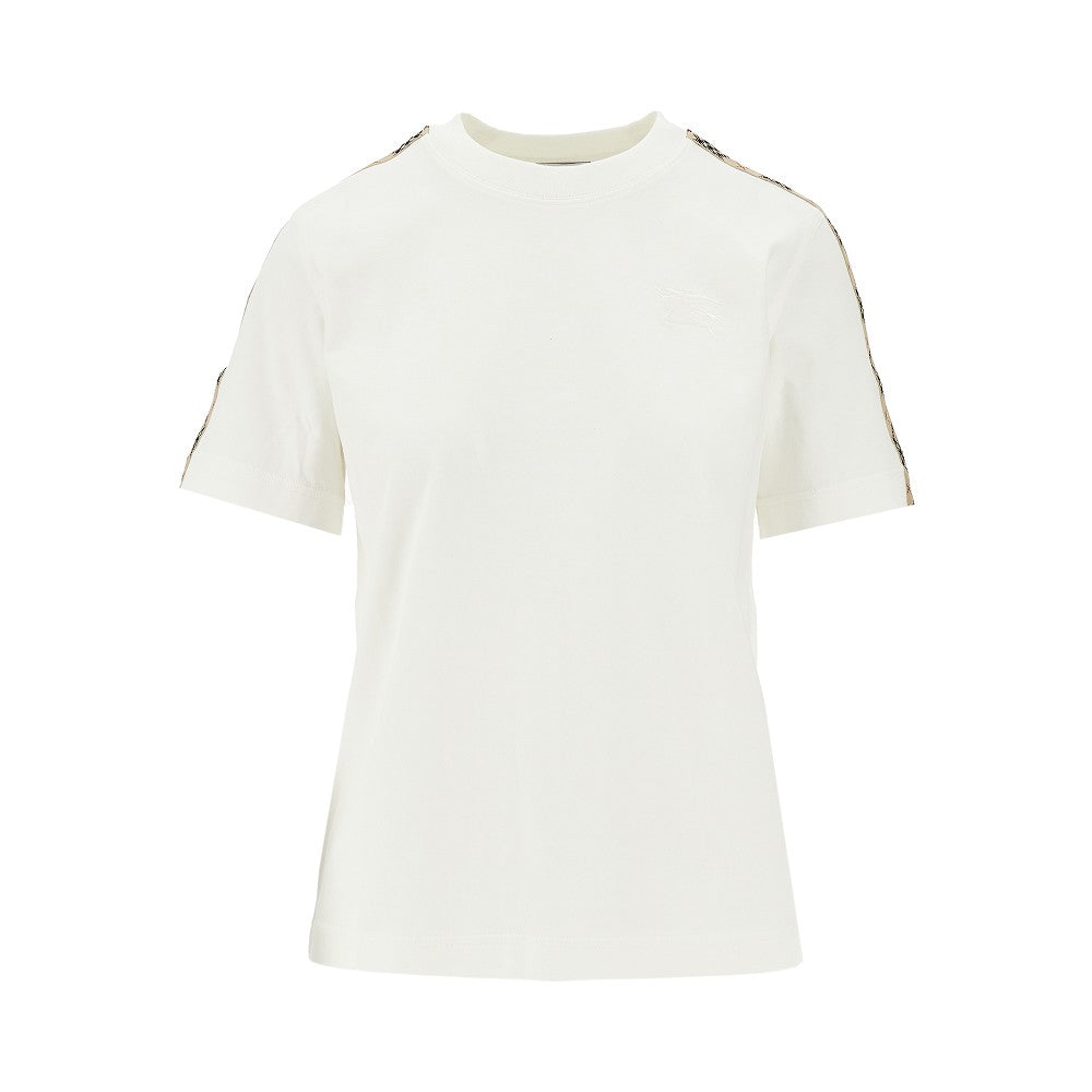 Check ribbons and EKD embroidery T-shirt