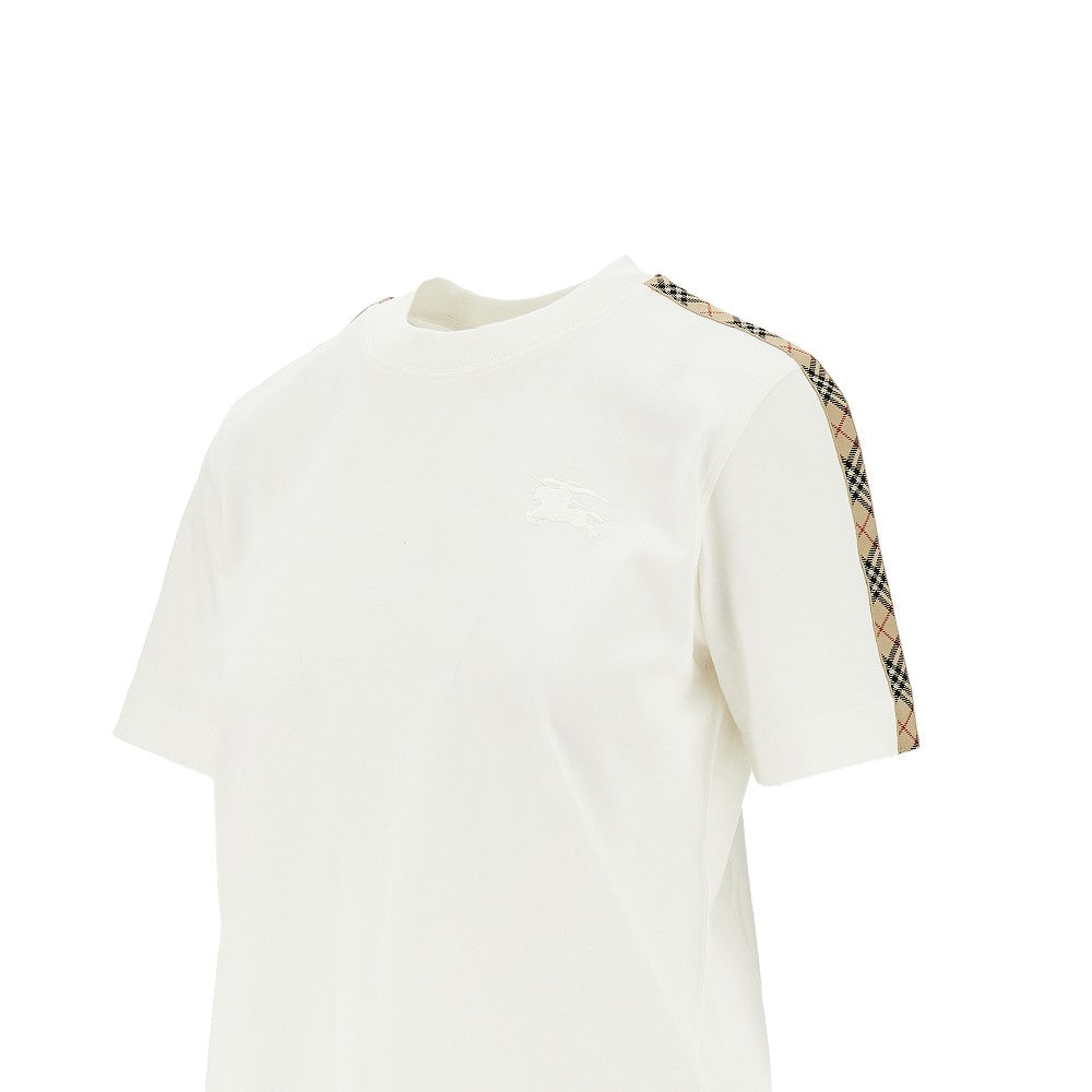 Check ribbons and EKD embroidery T-shirt