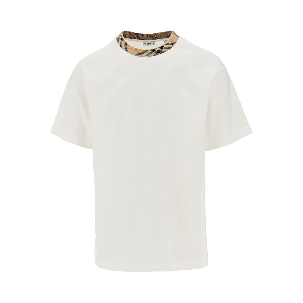 T-shirt con girocollo Check