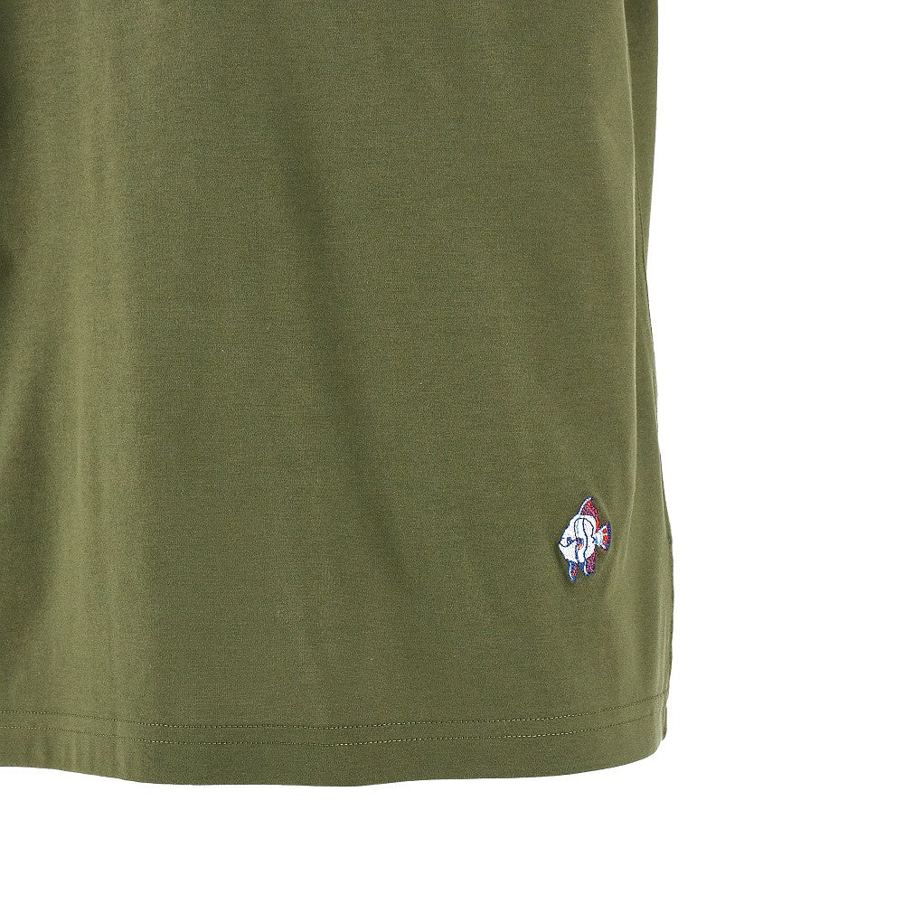 T-shirt con pesce ricamato