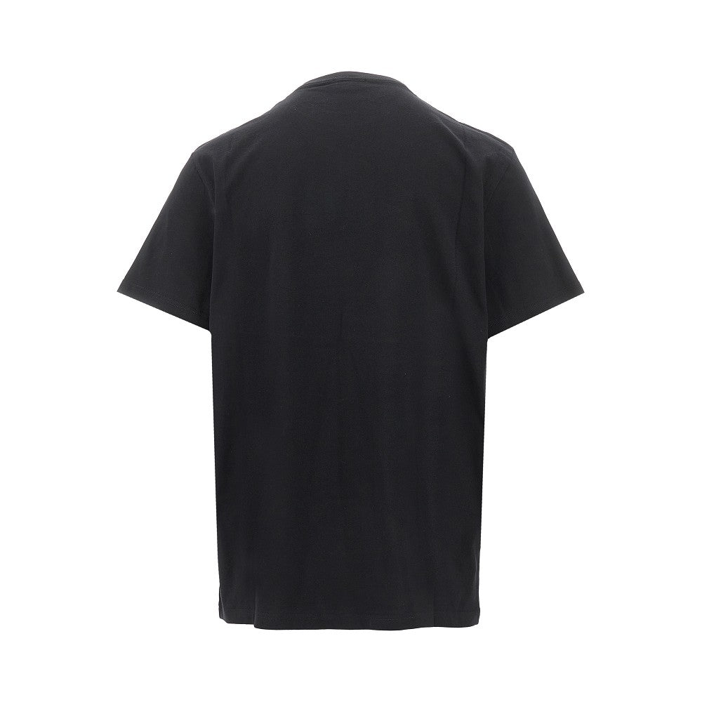 T-shirt con logo floccato