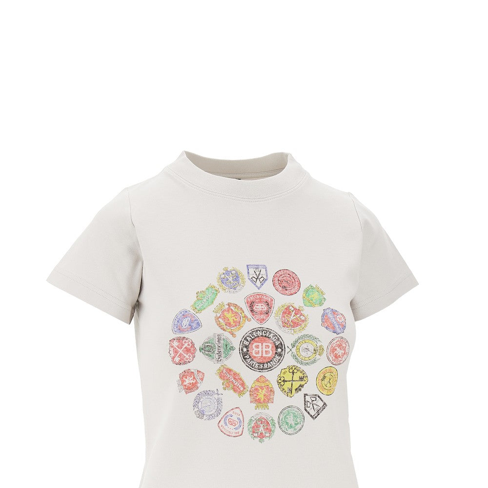 T-shirt Slim Fit con stampa stemmi