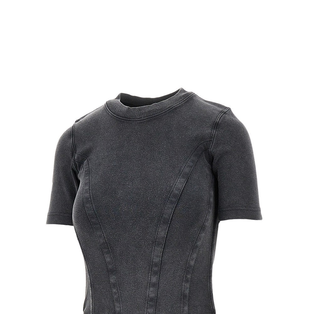 T-shirt Bustier in jersey slavato