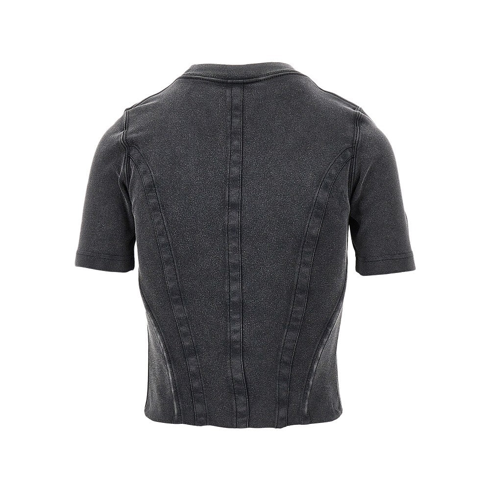 T-shirt Bustier in jersey slavato