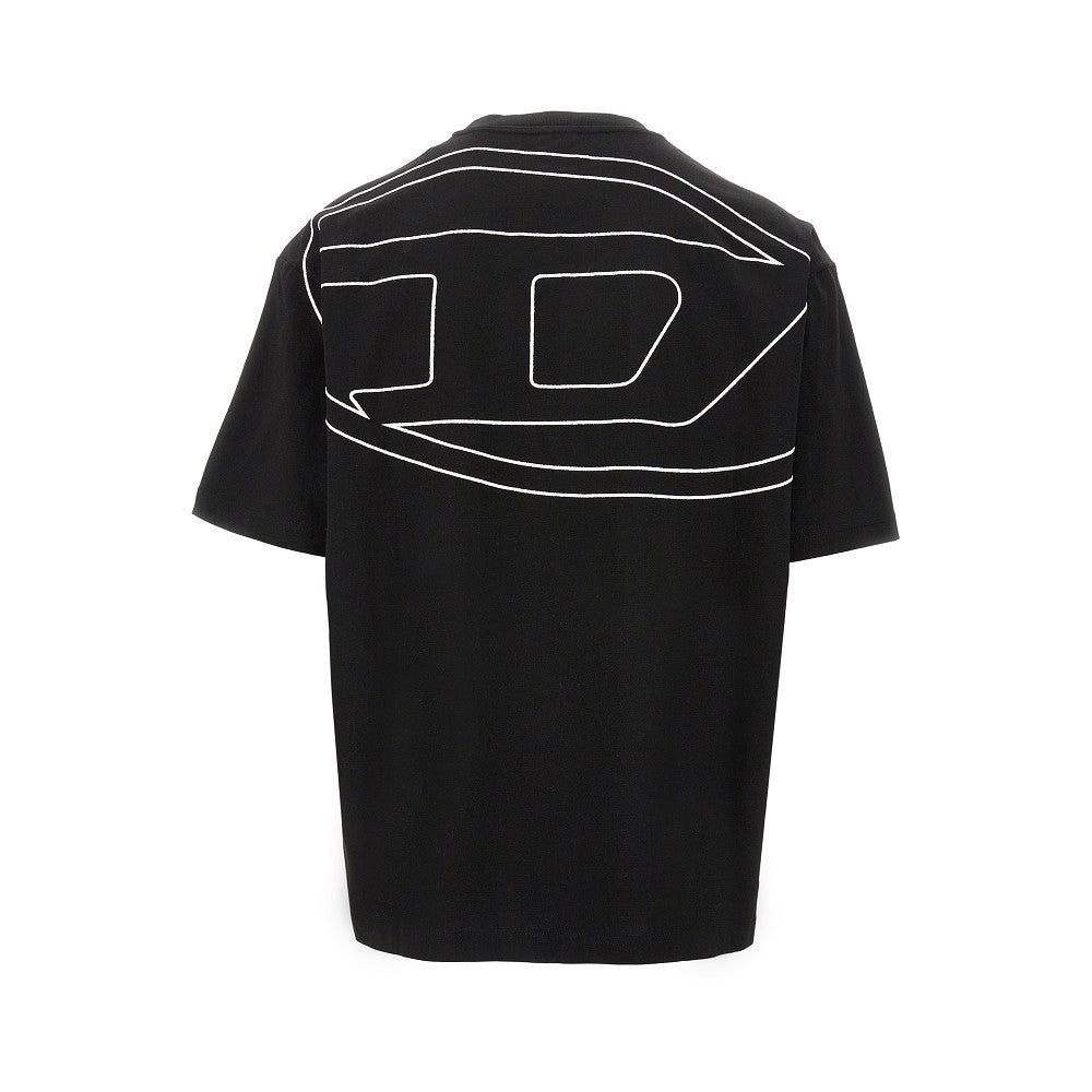 T-shirt con maxi ricamo Oval D