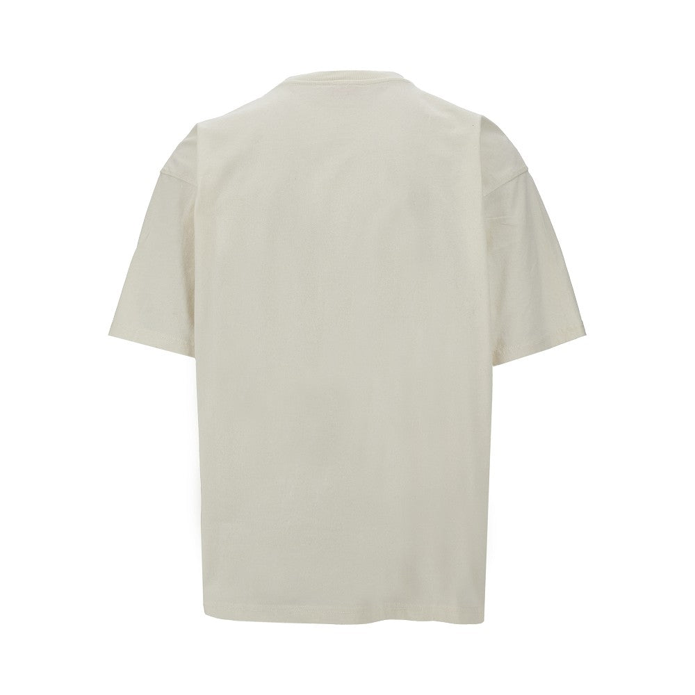 T-shirt con logo Oval D floccato