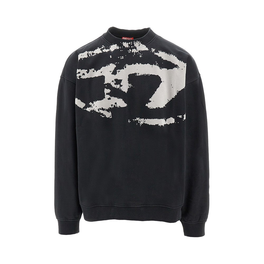 Flocked Oval D logo crewneck swetshirt